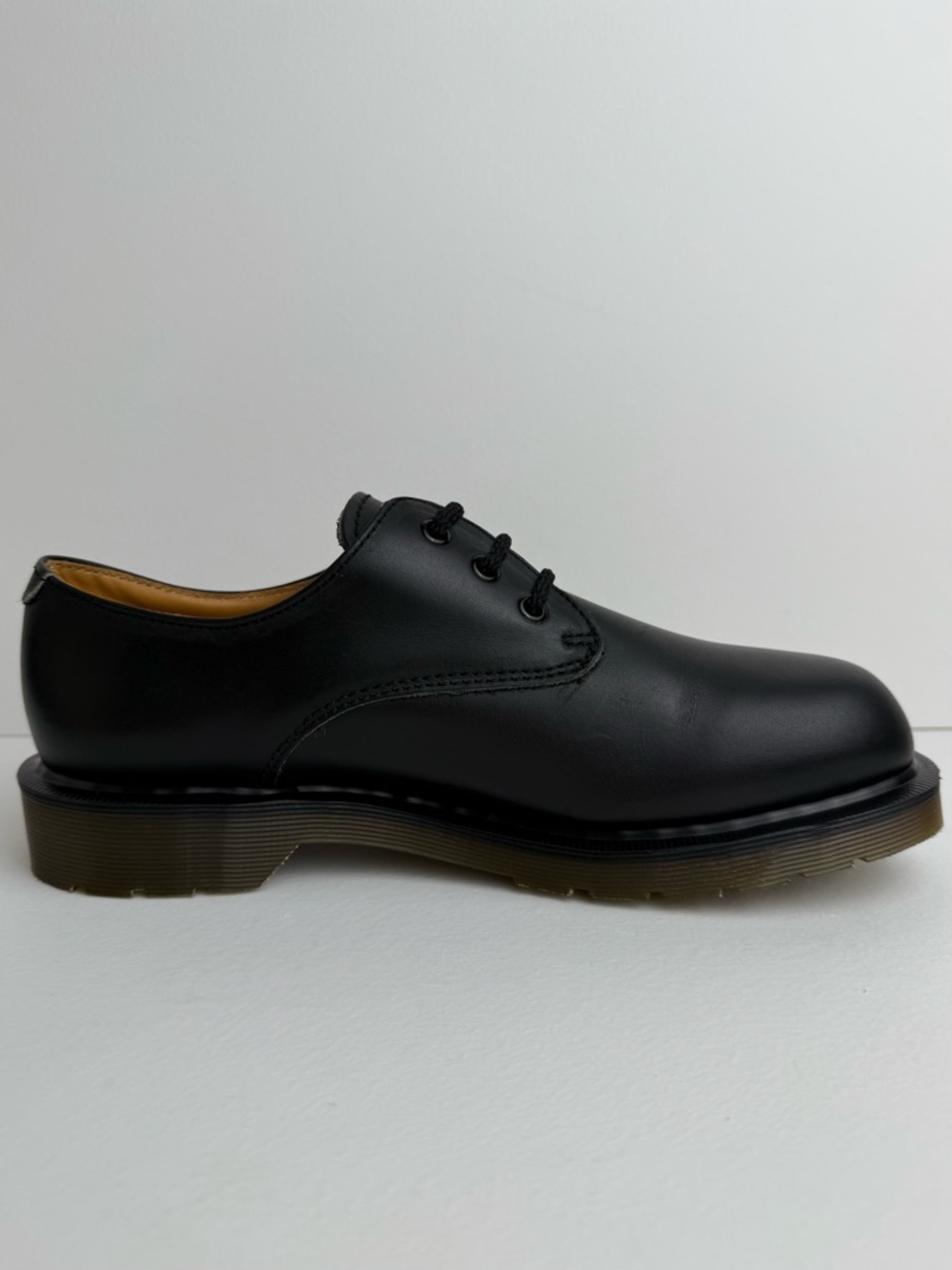 Vintage Dr. Martens England Black Greasy Leather Gibson Oxfords UK 8 - Picture 8 of 16
